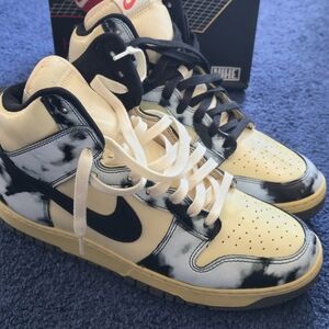 Nike Dunk High Tie-Dye Yellow Black White
